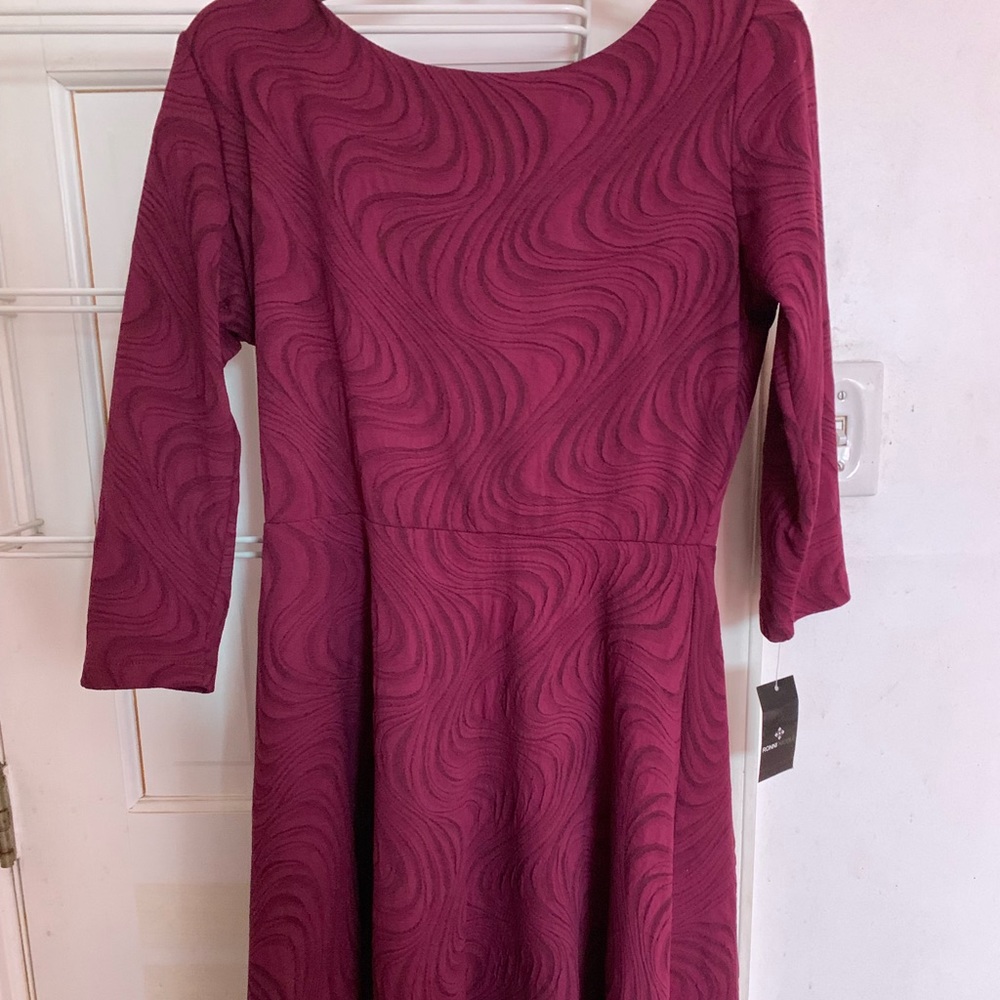 Ronni Nicole wine dress NEW